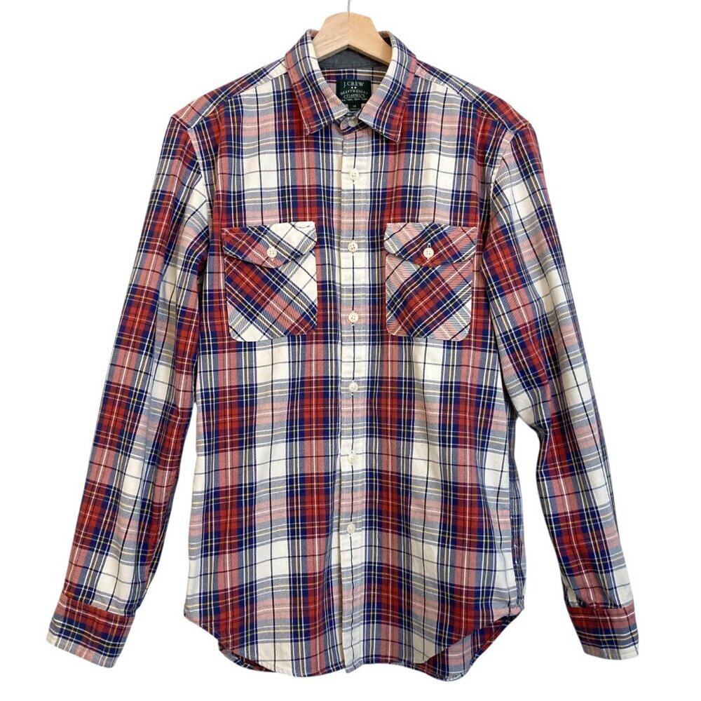 J CREW Plaid Flannel WorkShirt Shacket M